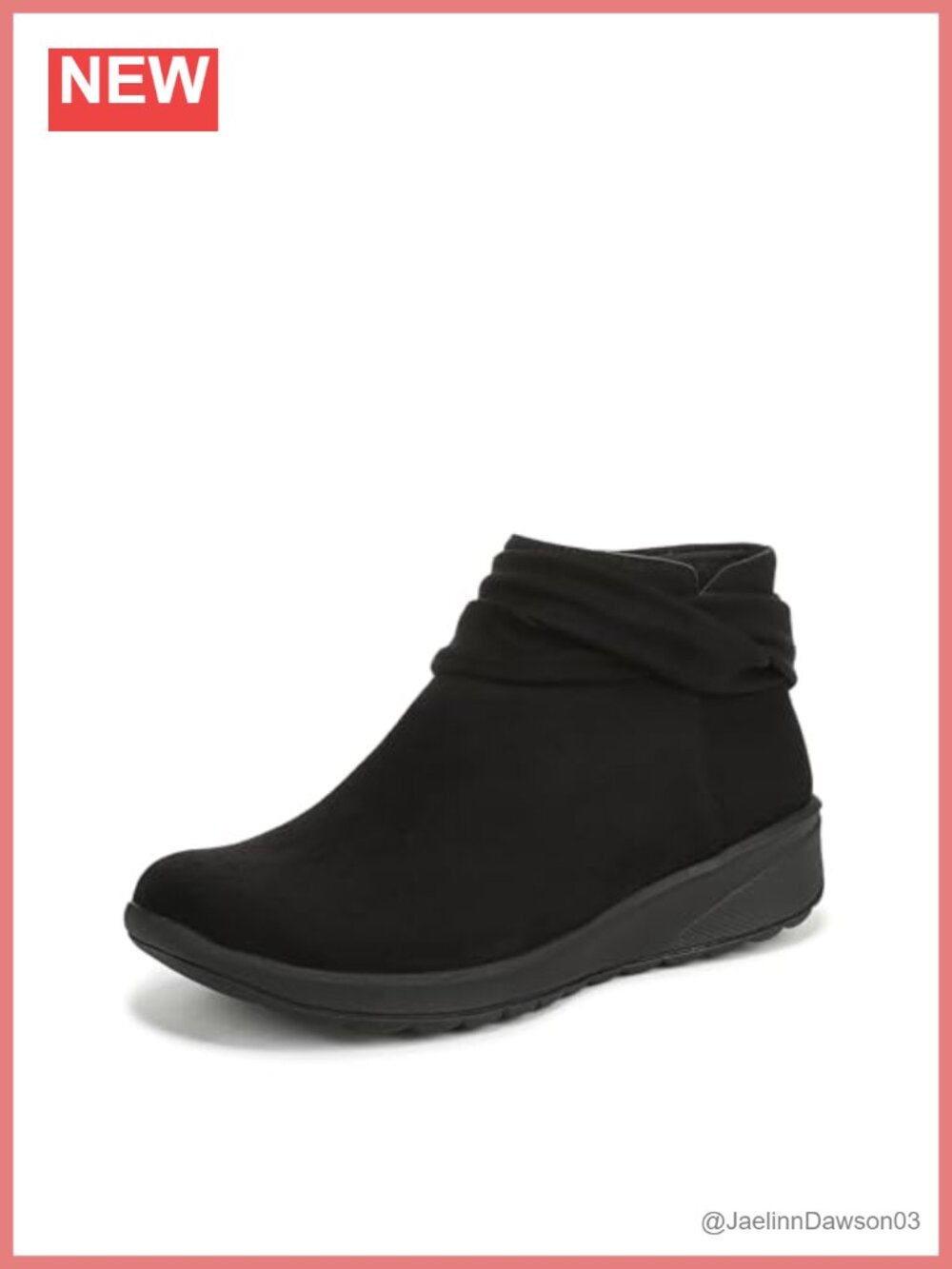 LifeStride BZees Gemma Ankle Booties Stretch Fabric Zip Closure Eco-Friendly